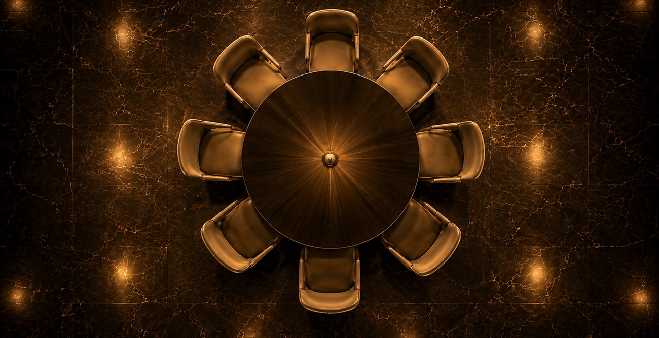 A roundtable seen from above